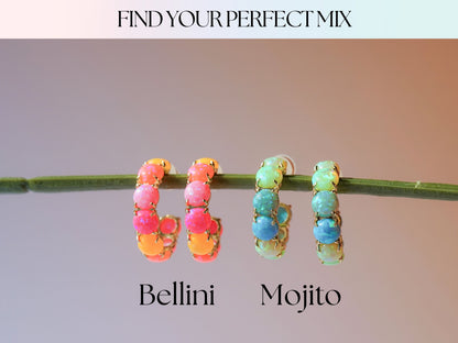 Neon Lab Opal Hoops - Layer It Jewelry
