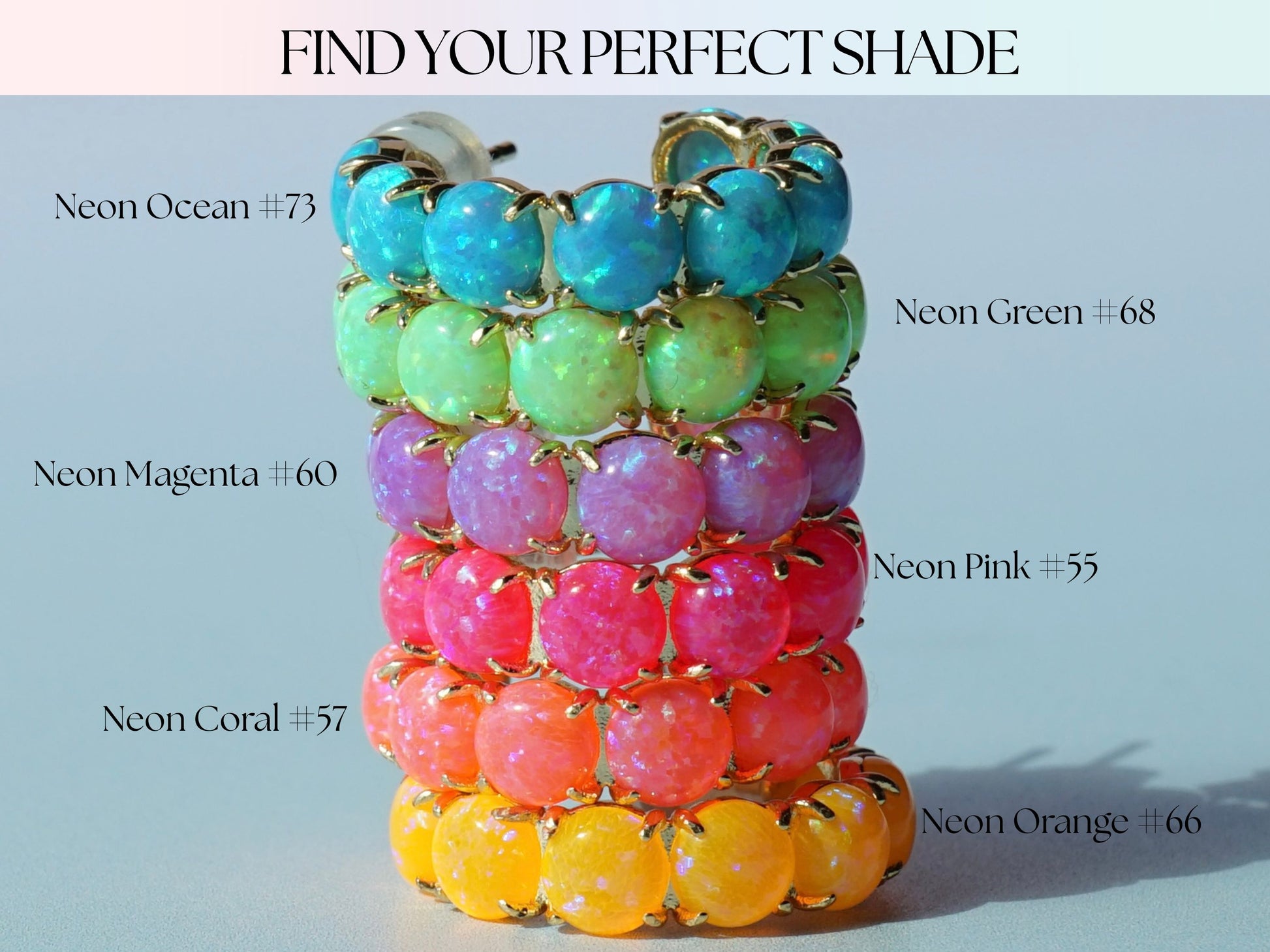 Neon Lab Opal Hoops - Layer It Jewelry