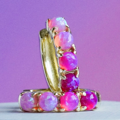 Design Your Own Mini Opal Huggie Earrings