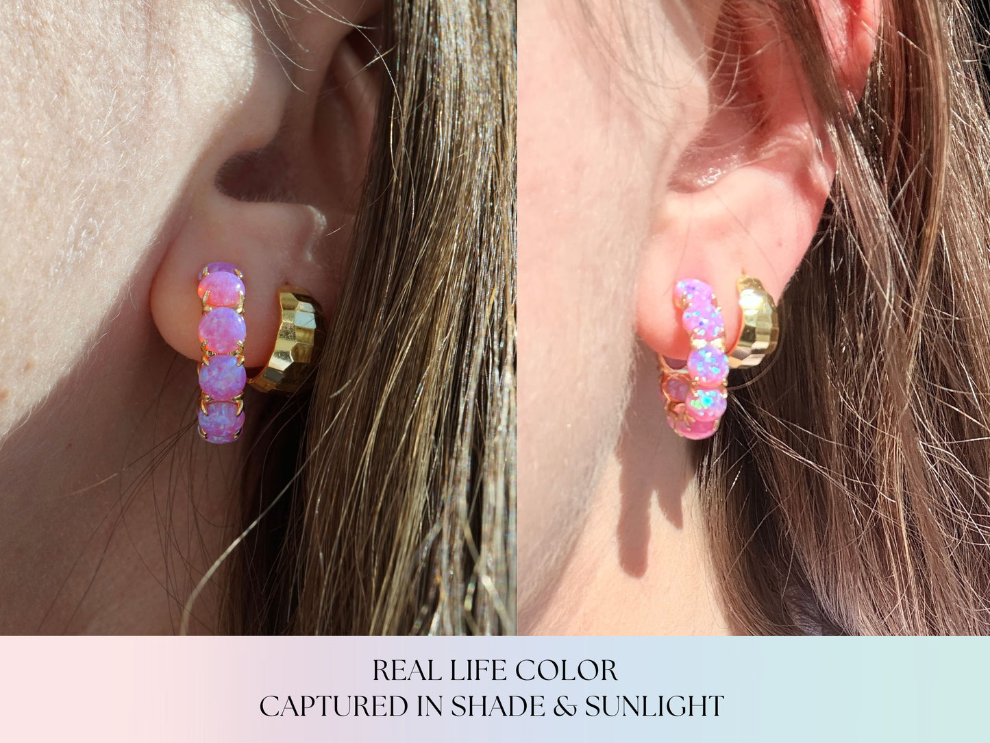 Neon Lab Opal Hoops - Layer It Jewelry