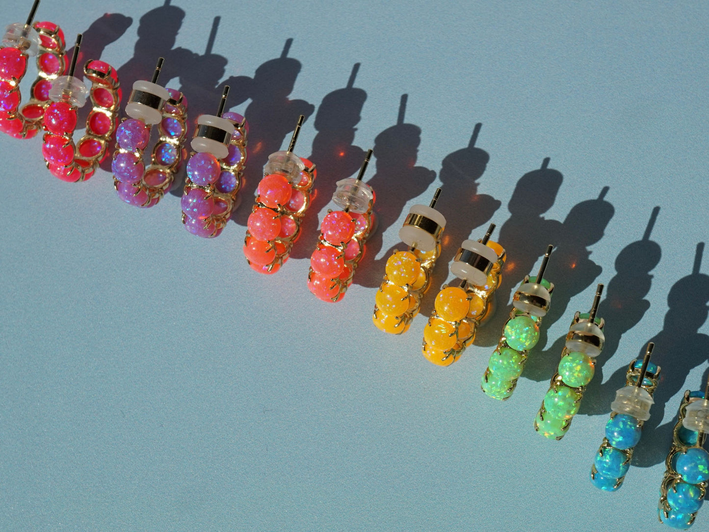 Neon Lab Opal Hoops - Layer It Jewelry