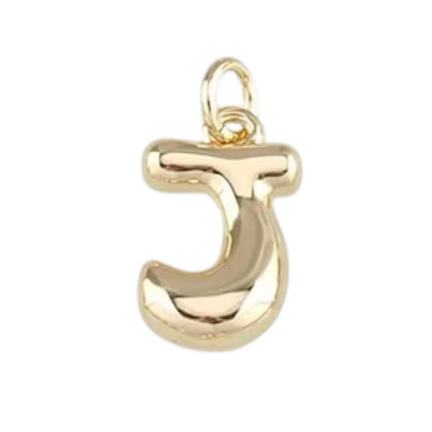 Gold Bubble Letter Charm - Layer It Jewelry