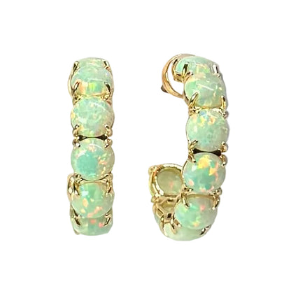 The Green Opal Hoops