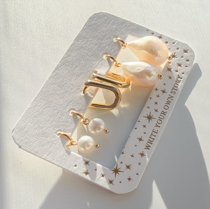 Mix & Match Pearl Huggie Set - Layer It Jewelry