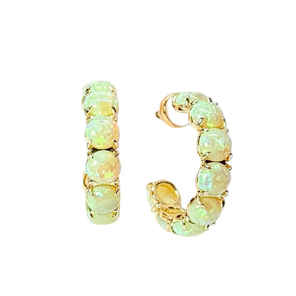 The Green Opal Hoops