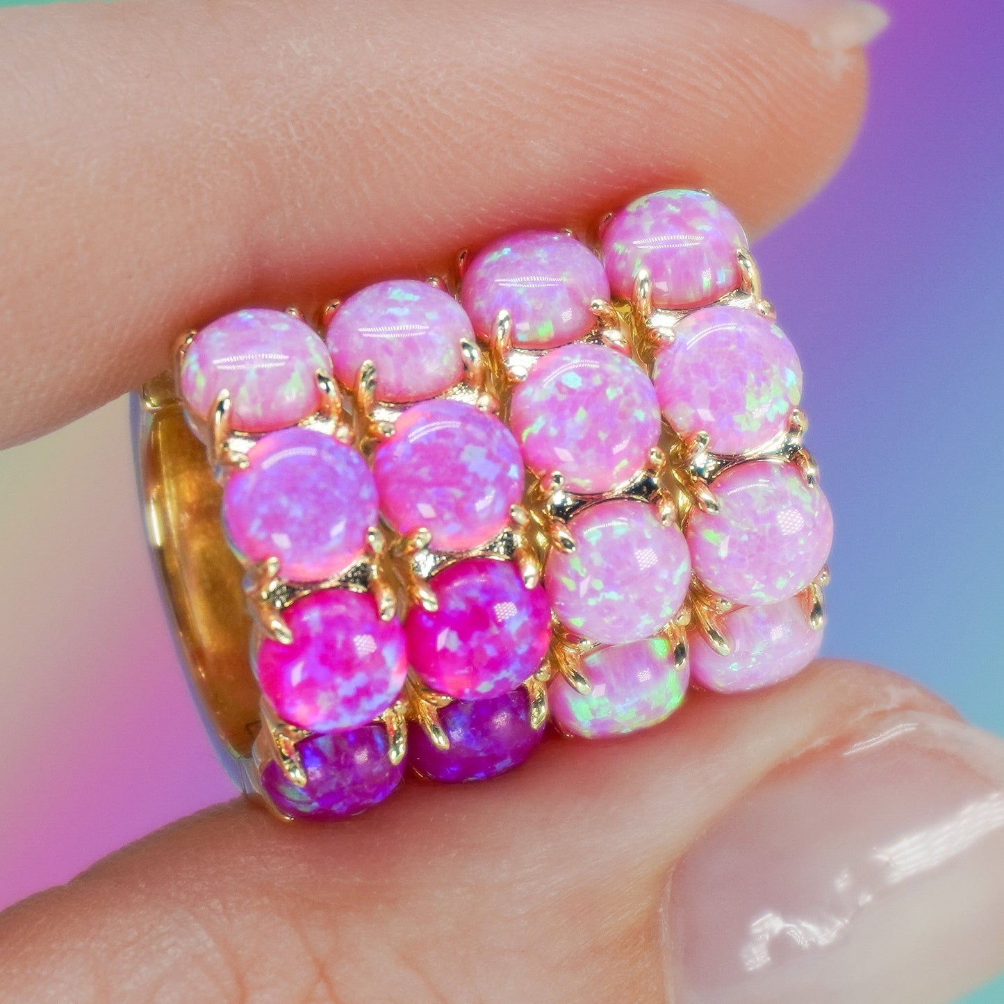 Large Opal Huggies