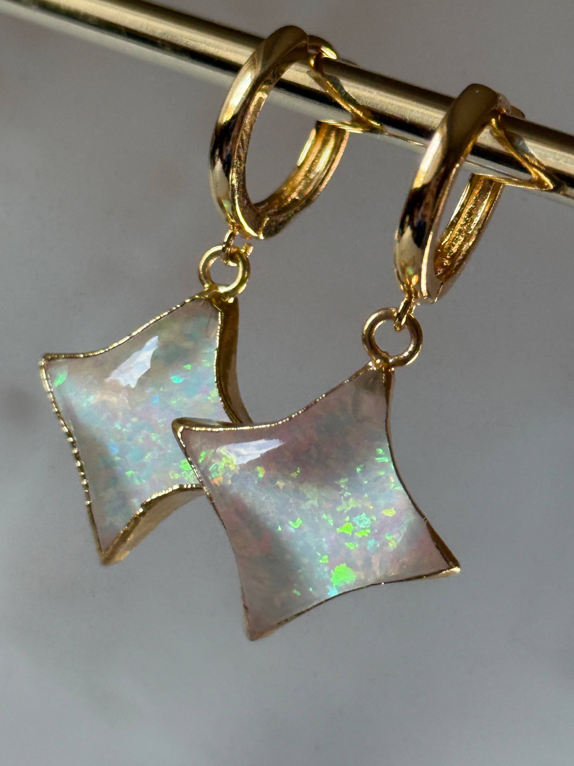 Opal Star Earrings - Layer It Jewelry