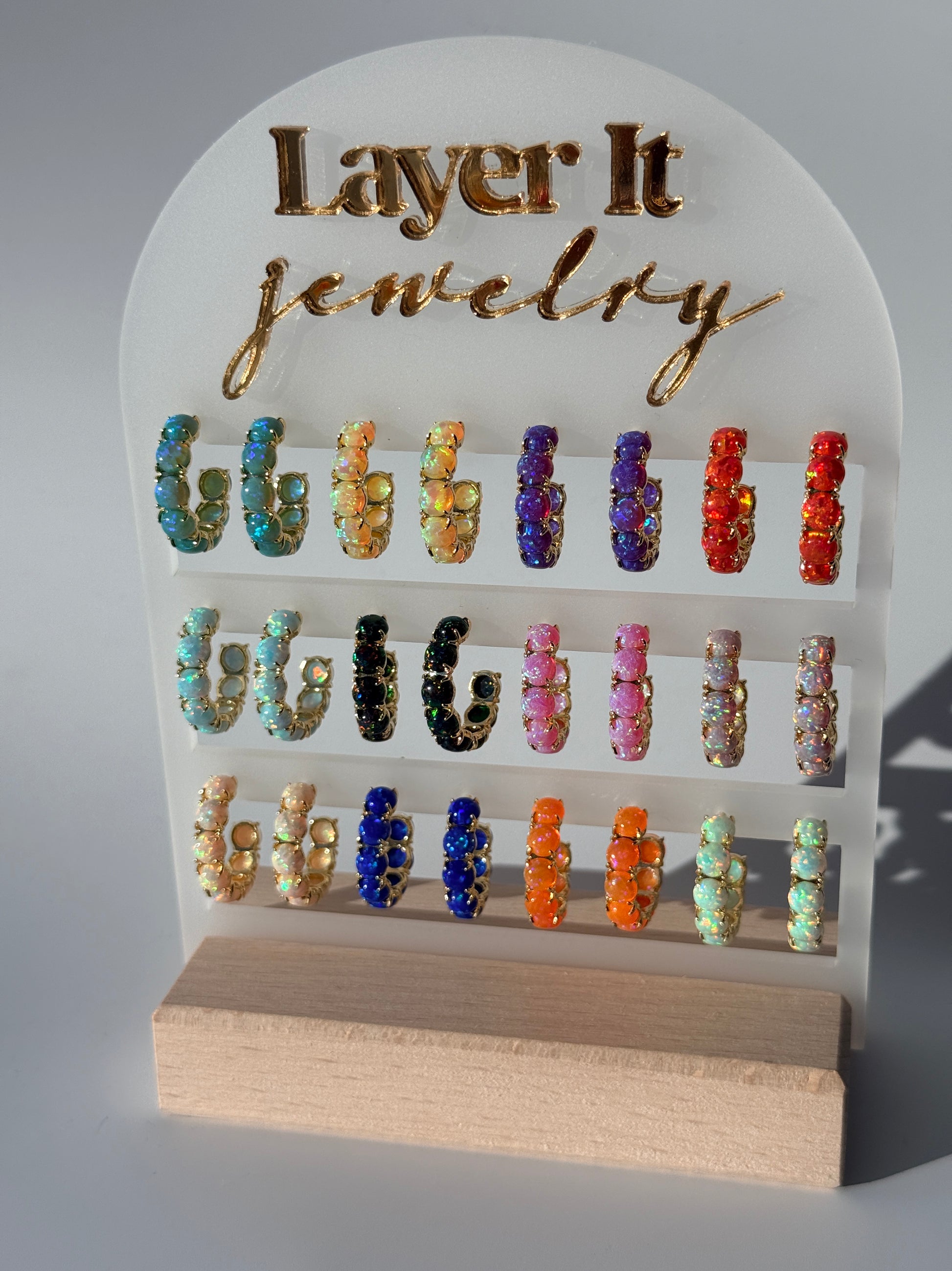 the Era Opal Hoops – Choose Your Era - Layer It Jewelry