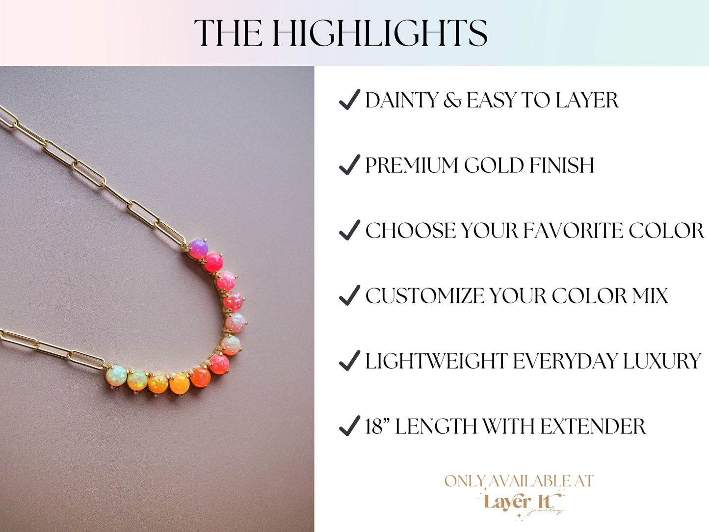 The Opal Tennis Chain - Layer It Jewelry