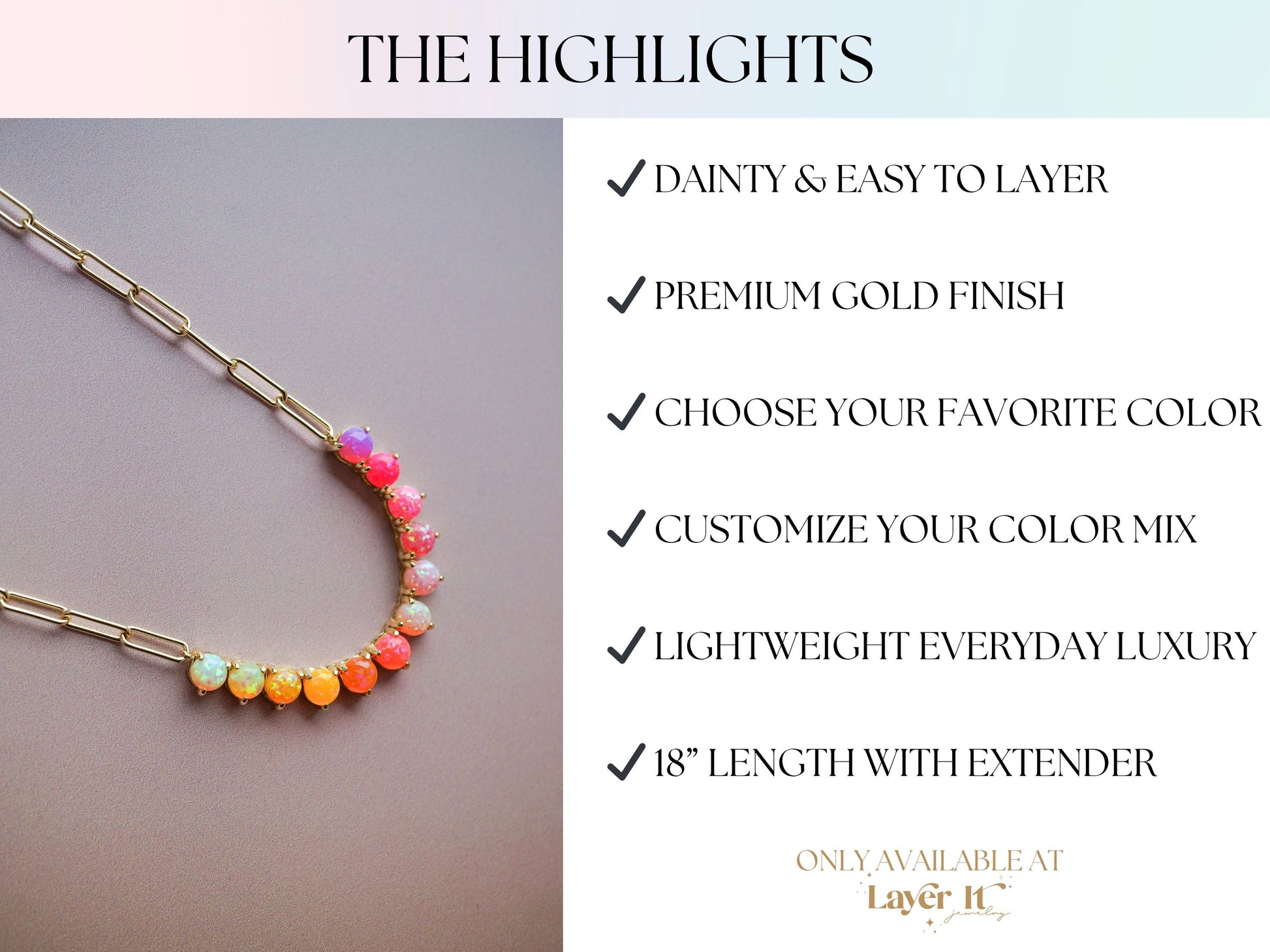 The Opal Tennis Chain - Layer It Jewelry