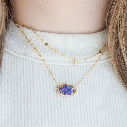 Lab Opal Aurora Necklace