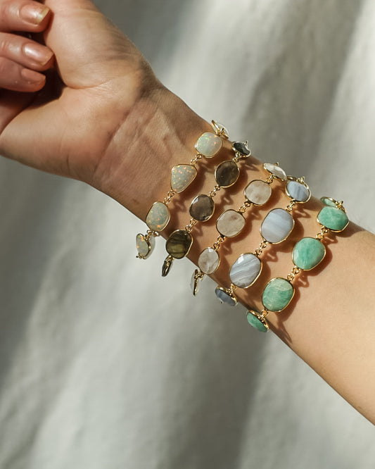 Gemma Gemstone Charm Bracelet - Layer It Jewelry
