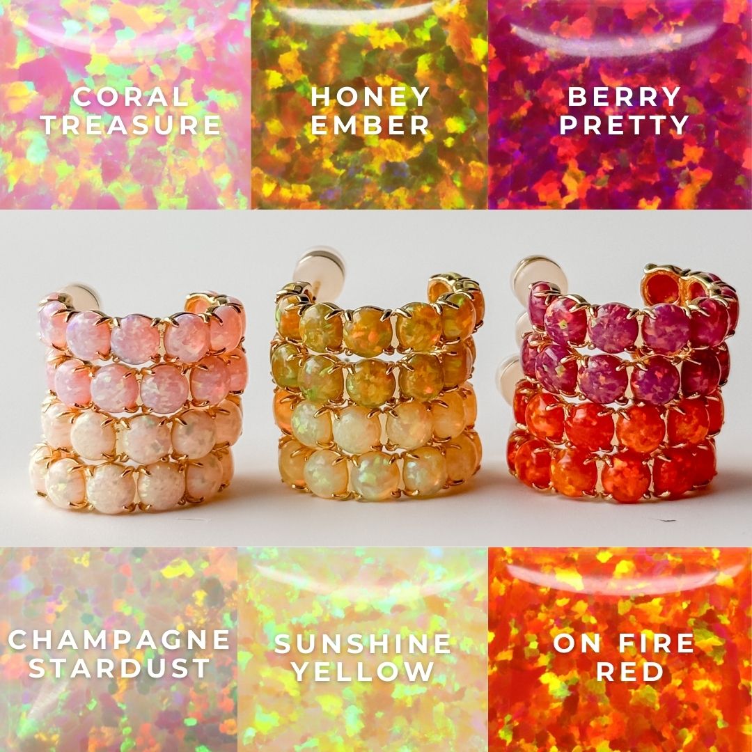 The Opal Hoops - Layer It Jewelry