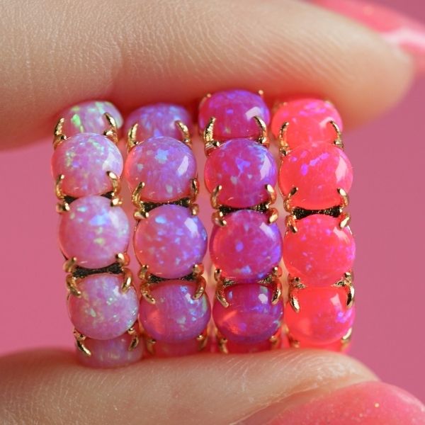 The Pink Lab Opal Hoops