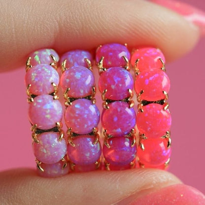 The Pink Lab Opal Hoops