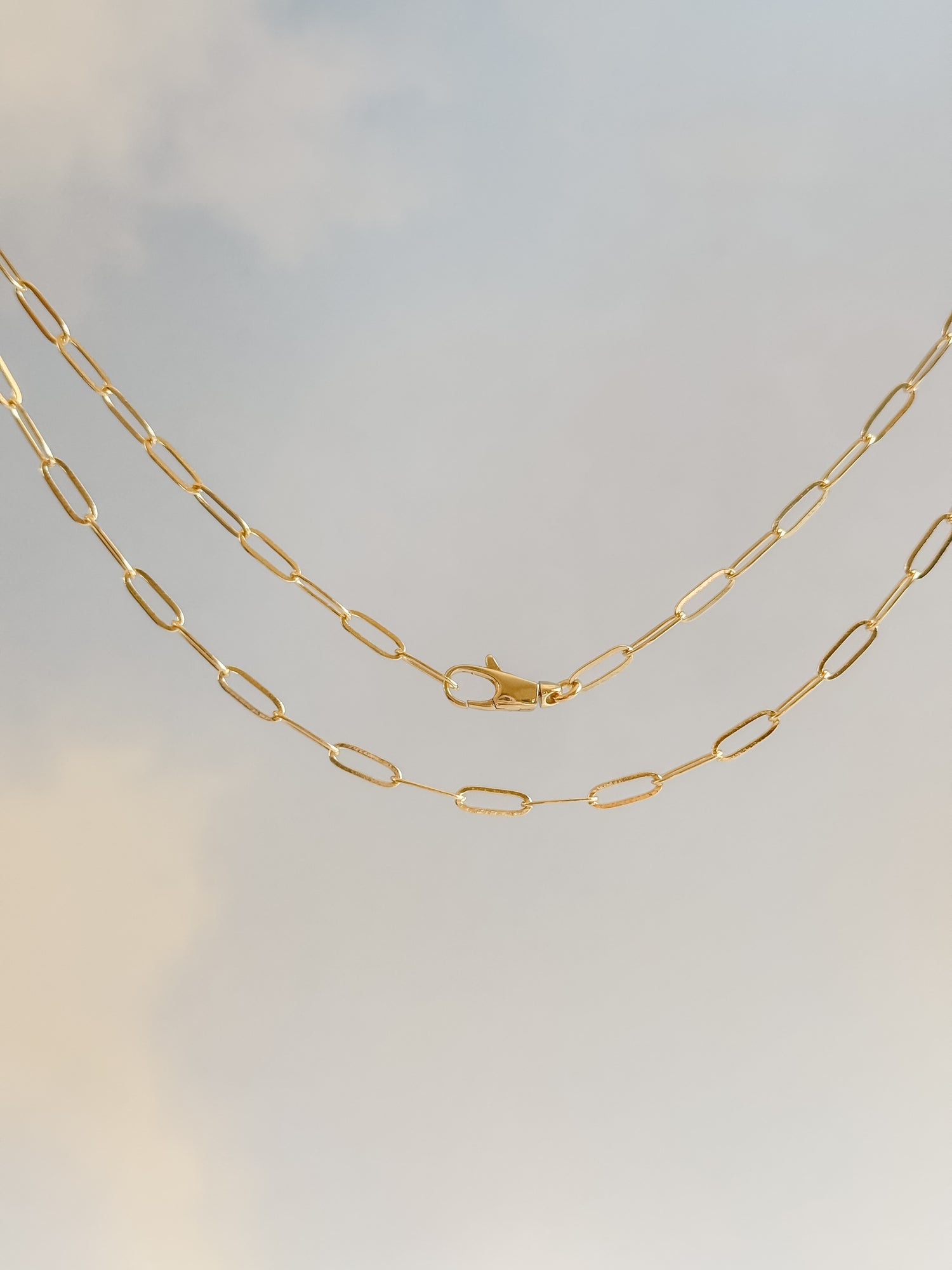 Gold Filled Classic Paperclip Chain Necklace - Layer It Jewelry