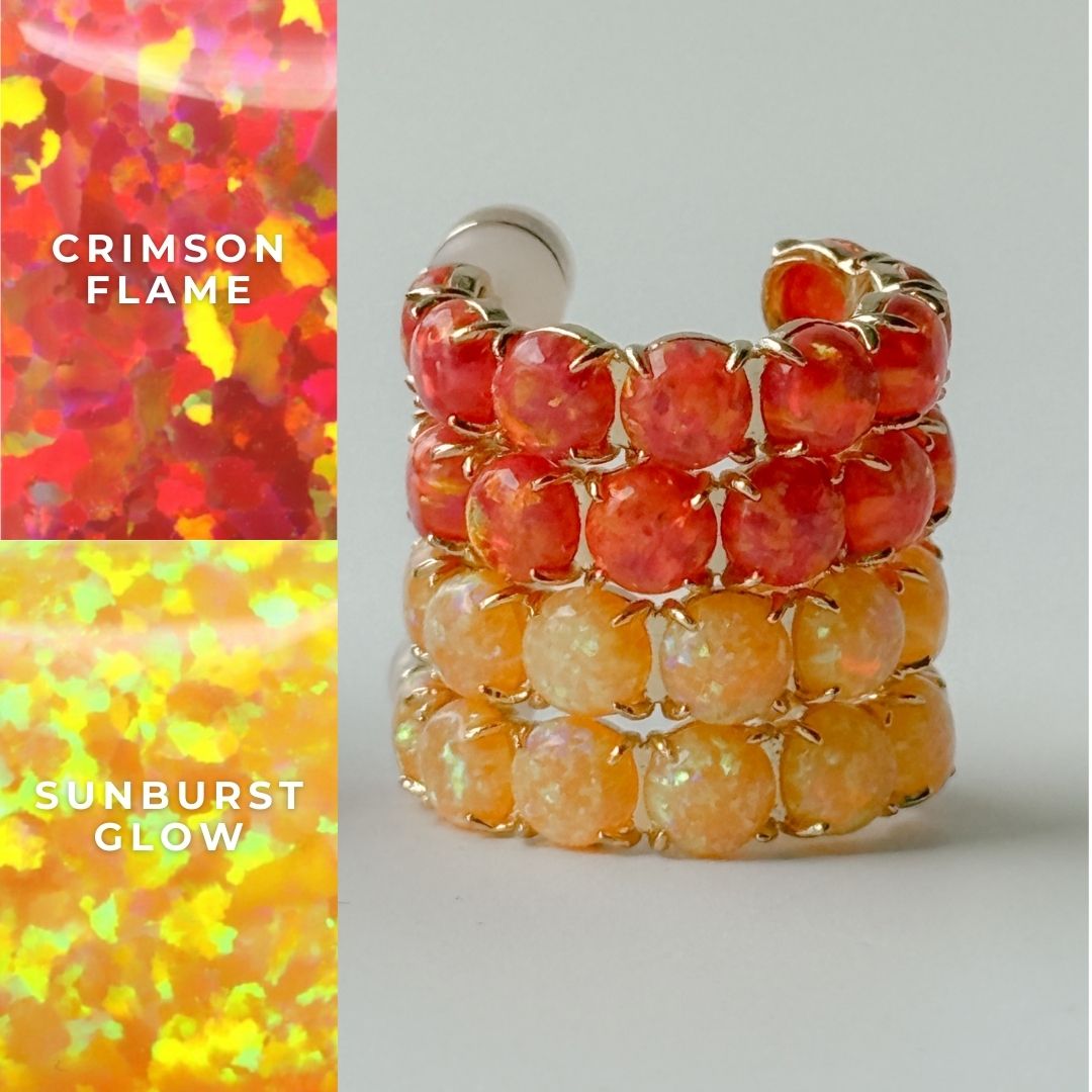 The Opal Hoops - Layer It Jewelry