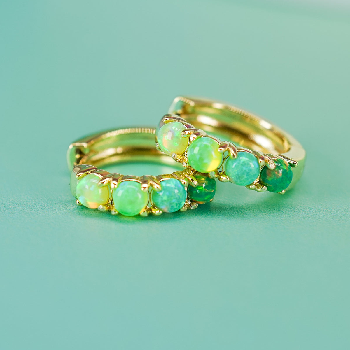 Design Your Own Mini Opal Huggie Earrings