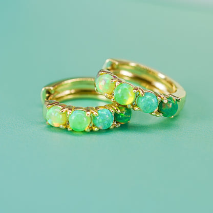 Design Your Own Mini Opal Huggie Earrings