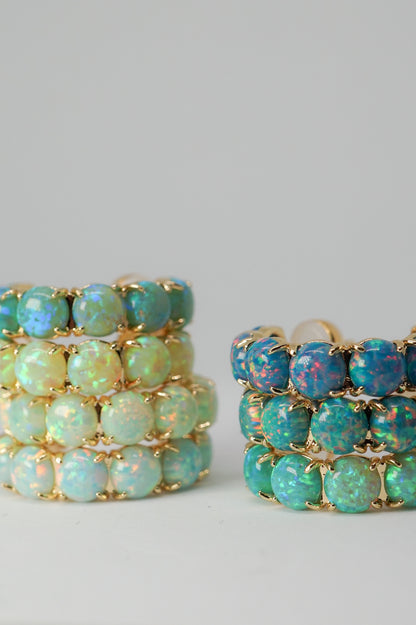 The Green Opal Hoops