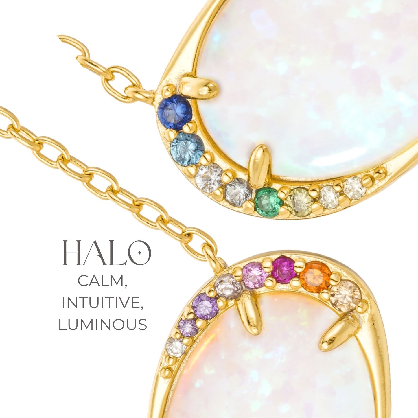 Lab Opal Aurora Necklace