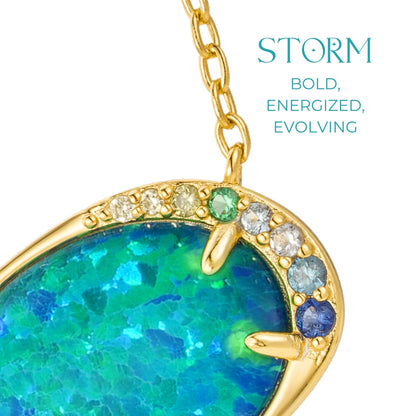 Lab Opal Aurora Necklace