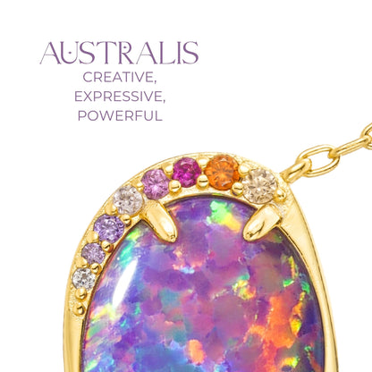 Lab Opal Aurora Necklace
