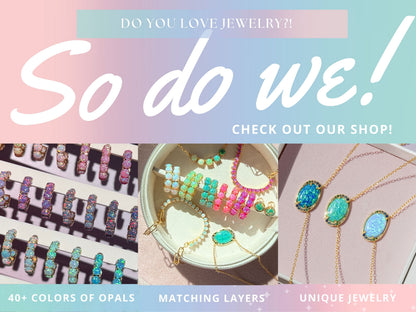 Rainbow Opal Stud Earrings - Layer It Jewelry
