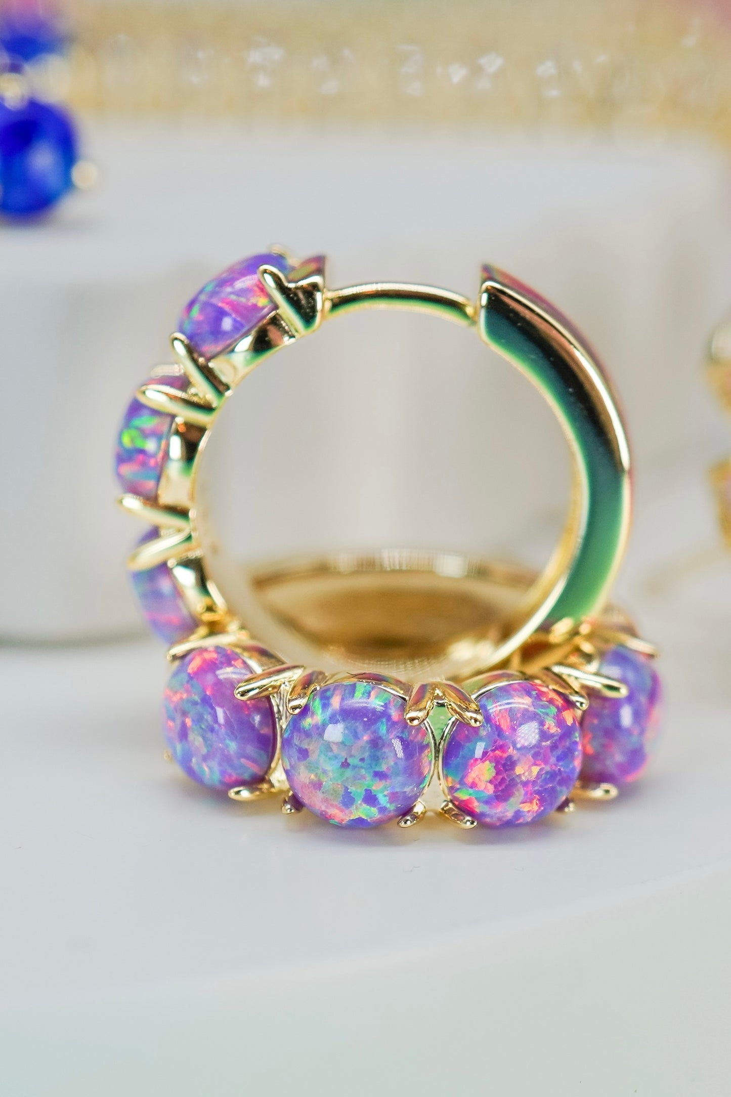 Large Opal Huggies