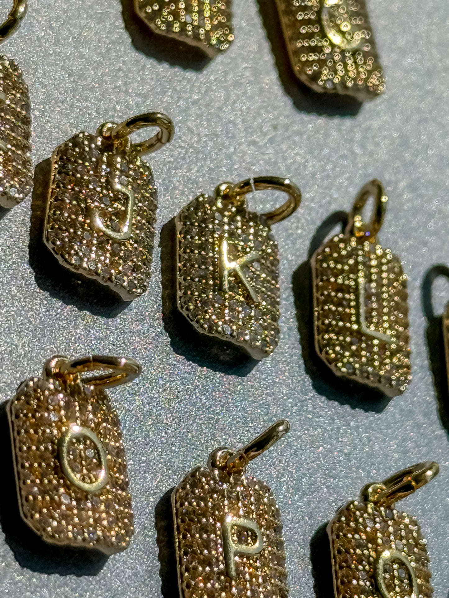 CZ Initial Charm - Layer It Jewelry