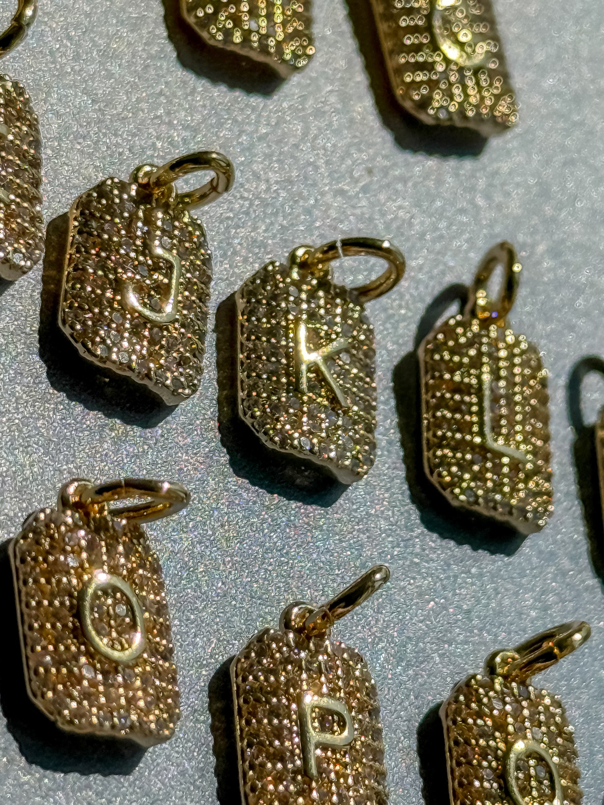 CZ Initial Charm - Layer It Jewelry