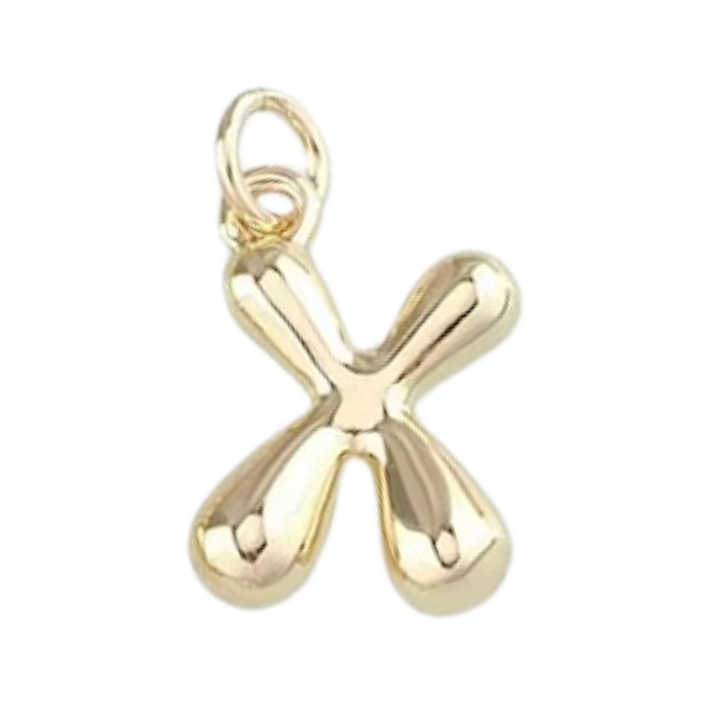 Gold Bubble Letter Charm - Layer It Jewelry