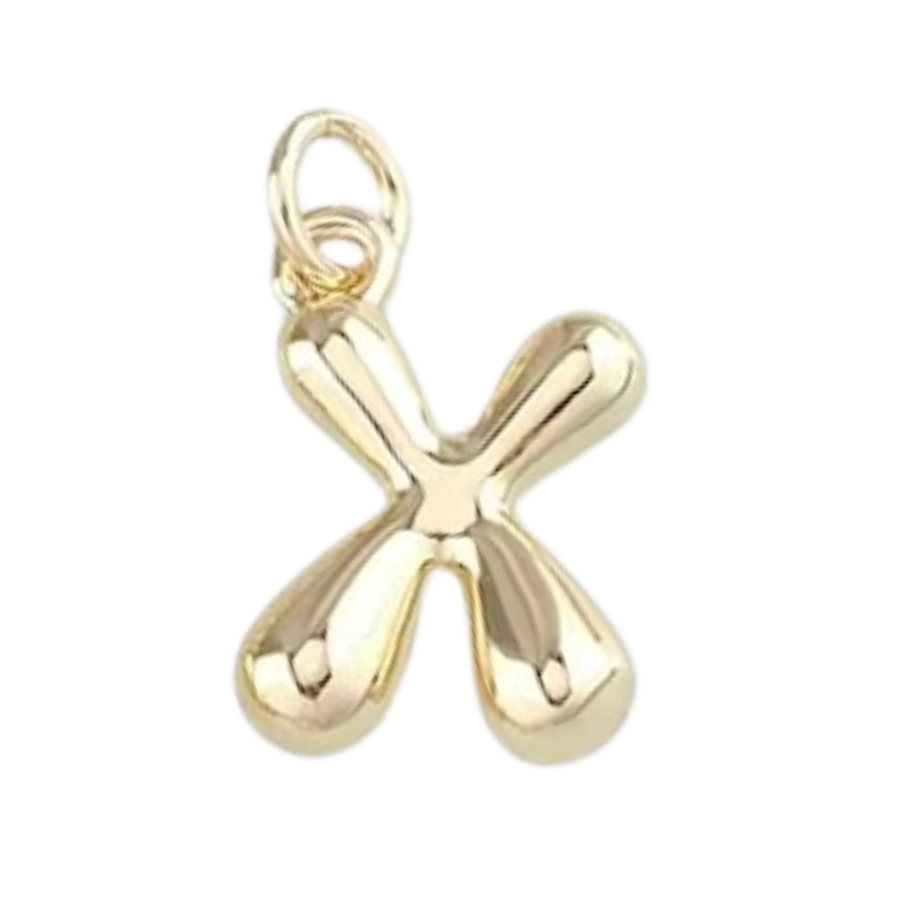 Gold Bubble Letter Charm - Layer It Jewelry