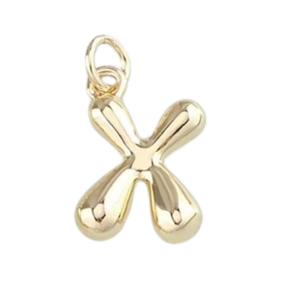 Gold Bubble Letter Charm - Layer It Jewelry