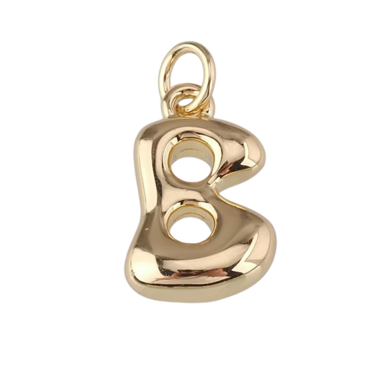 Gold Bubble Letter Charm - Layer It Jewelry