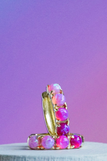 Design Your Own Mini Opal Huggie Earrings