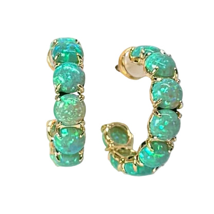 The Green Opal Hoops