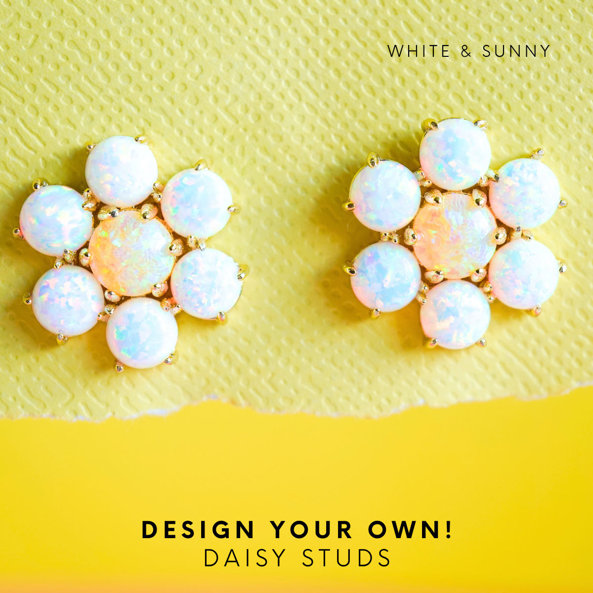 Design Your Own Daisy Stud Earrings