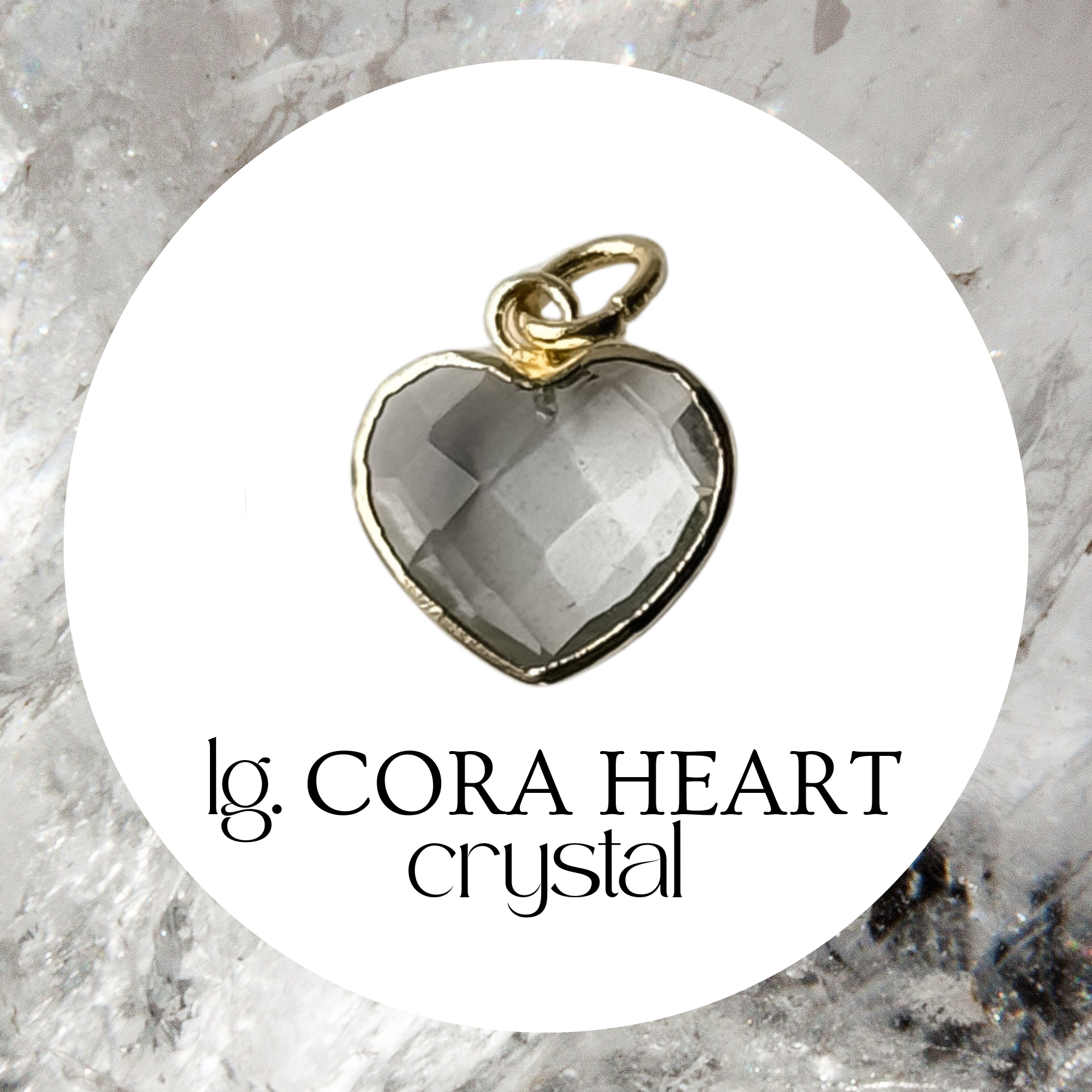 Large Cora Birthstone Heart Charm - Layer It Jewelry
