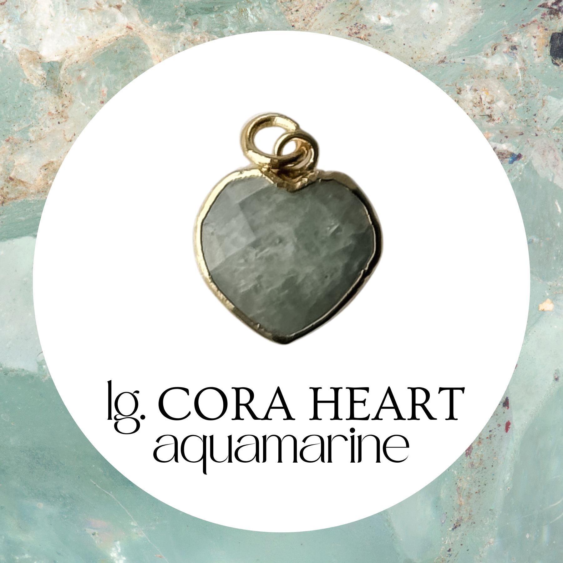 Large Cora Birthstone Heart Charm - Layer It Jewelry