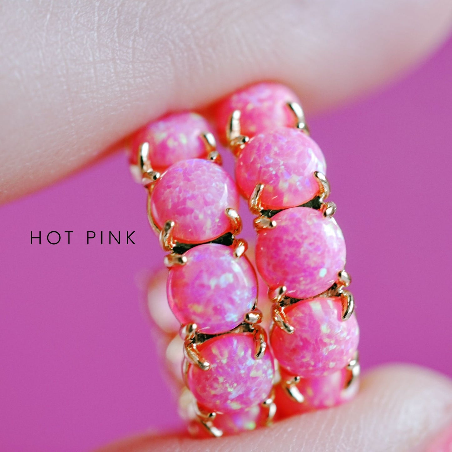 The Pink Lab Opal Hoops