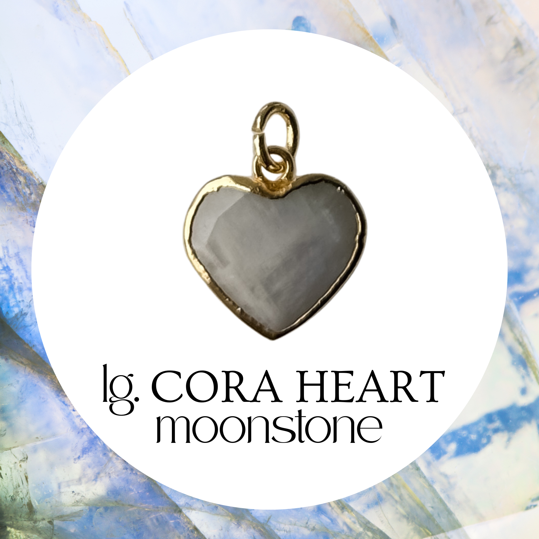 Large Cora Birthstone Heart Charm - Layer It Jewelry