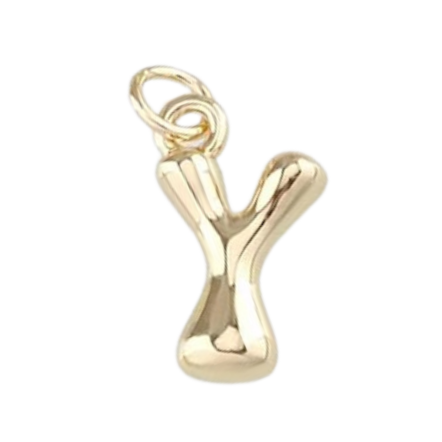 Gold Bubble Letter Charm - Layer It Jewelry