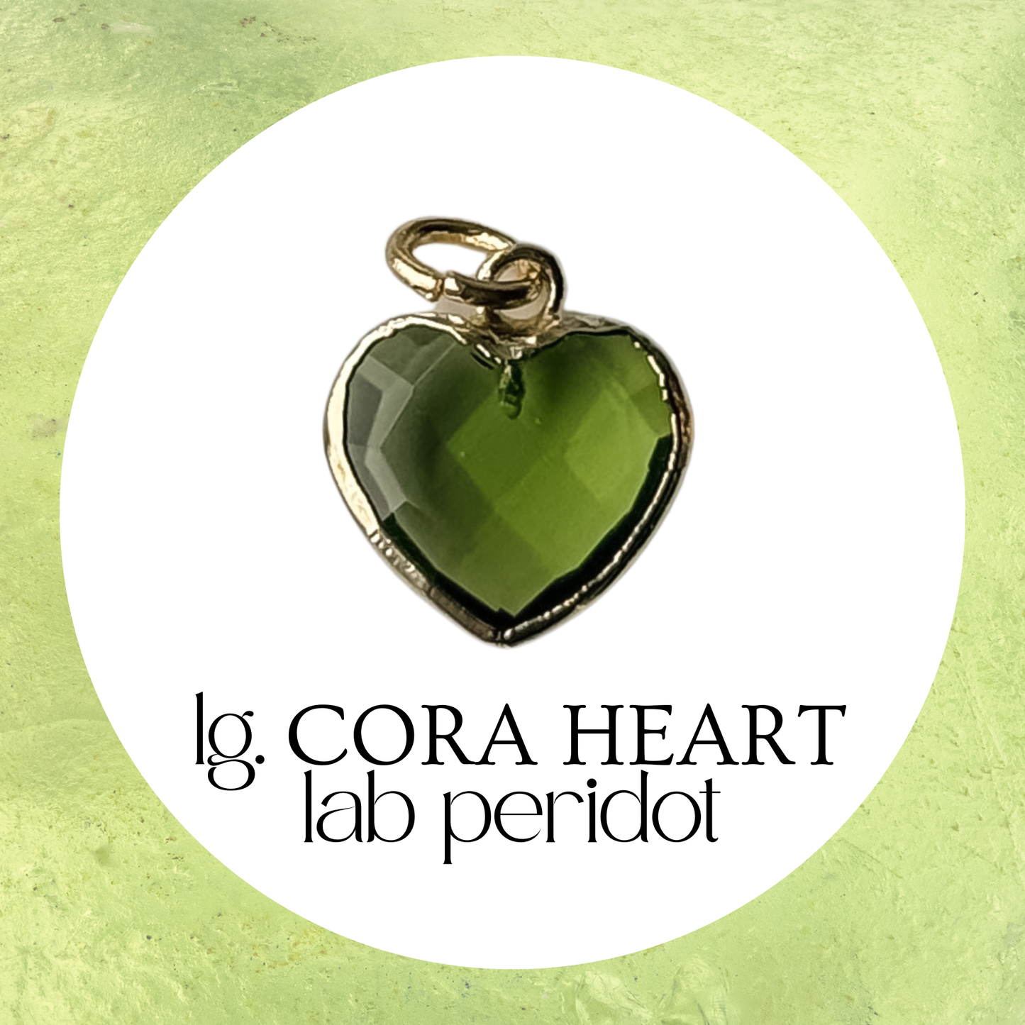 Large Cora Birthstone Heart Charm - Layer It Jewelry