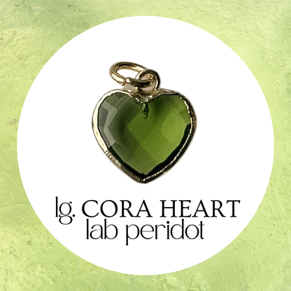 Large Cora Birthstone Heart Charm - Layer It Jewelry