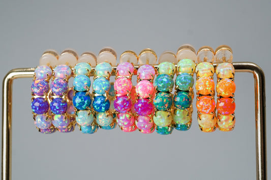 The Opal Hoops ~ Mixes - Layer It Jewelry