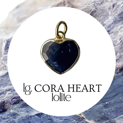 Large Cora Birthstone Heart Charm - Layer It Jewelry