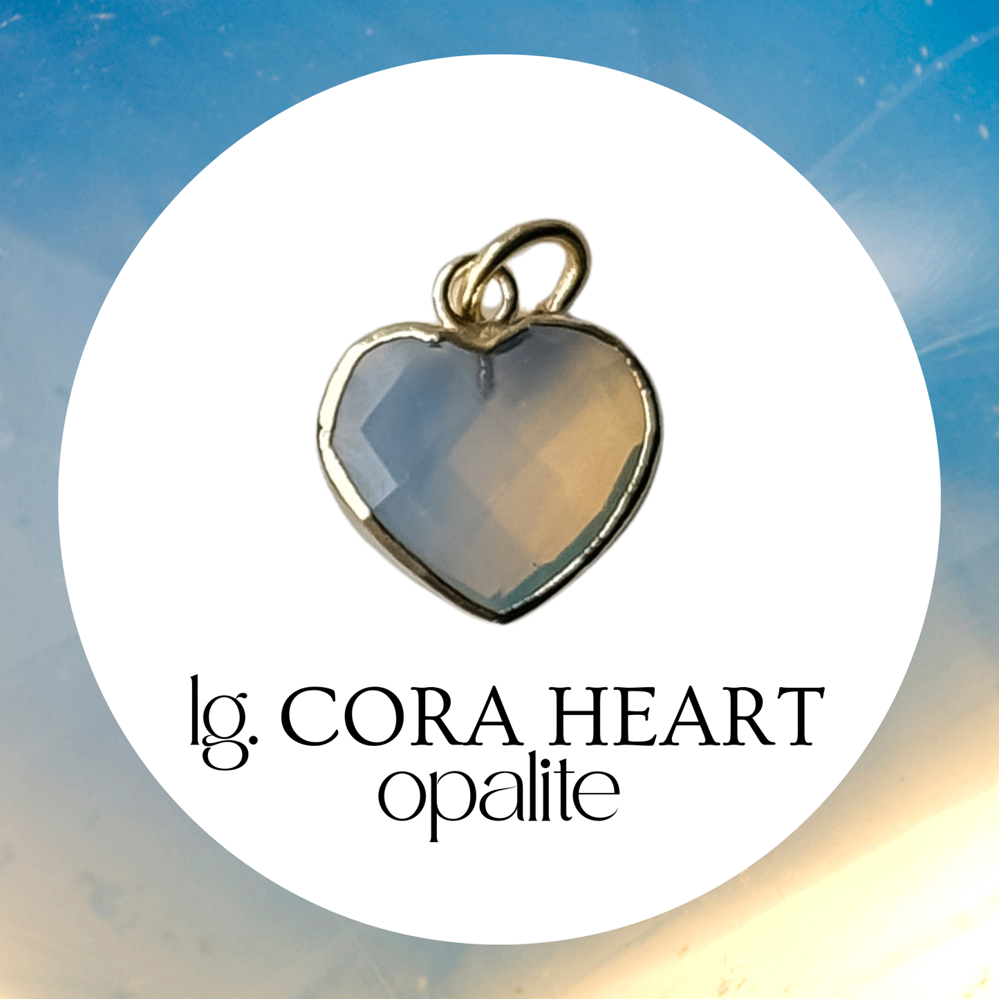 Large Cora Birthstone Heart Charm - Layer It Jewelry