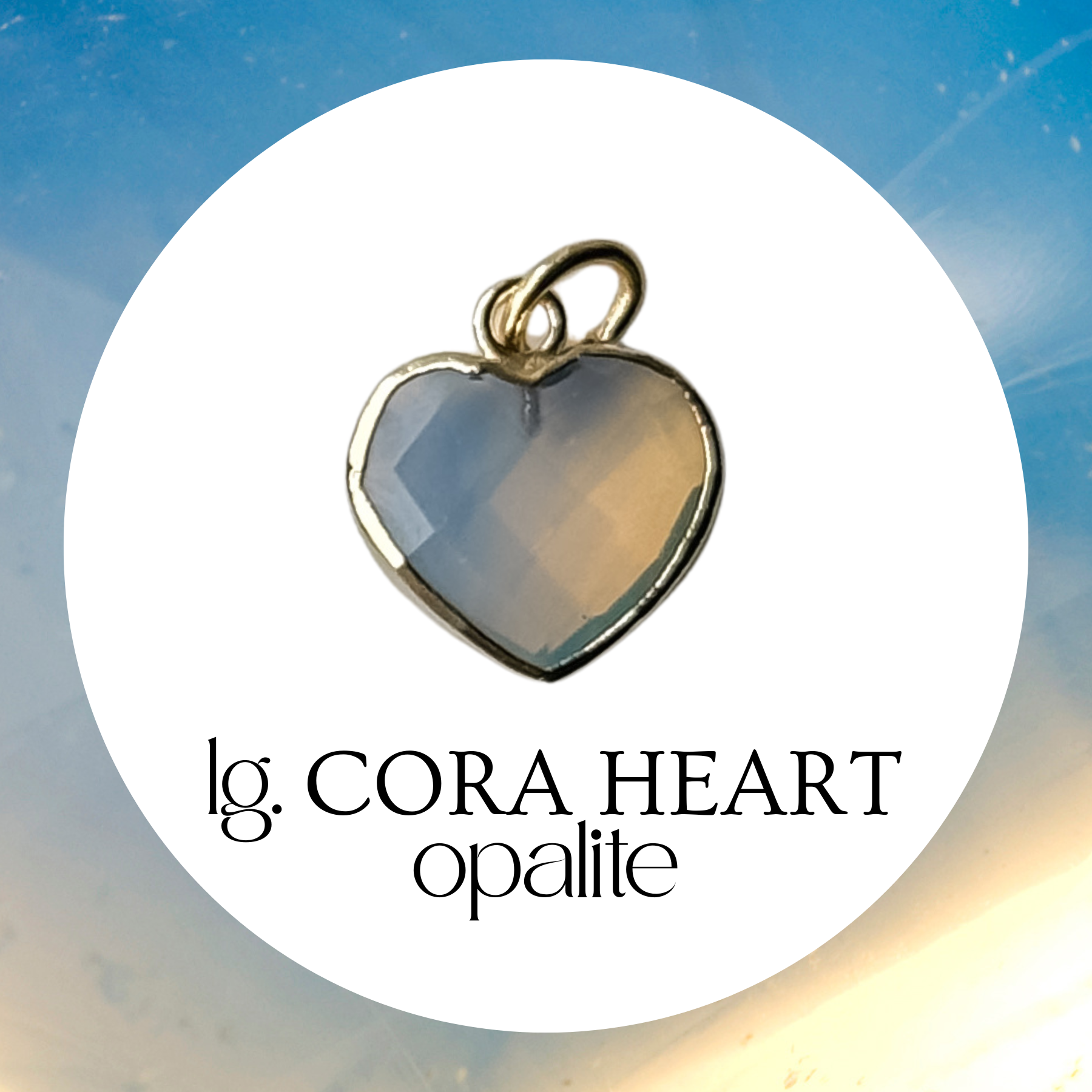 Large Cora Birthstone Heart Charm - Layer It Jewelry