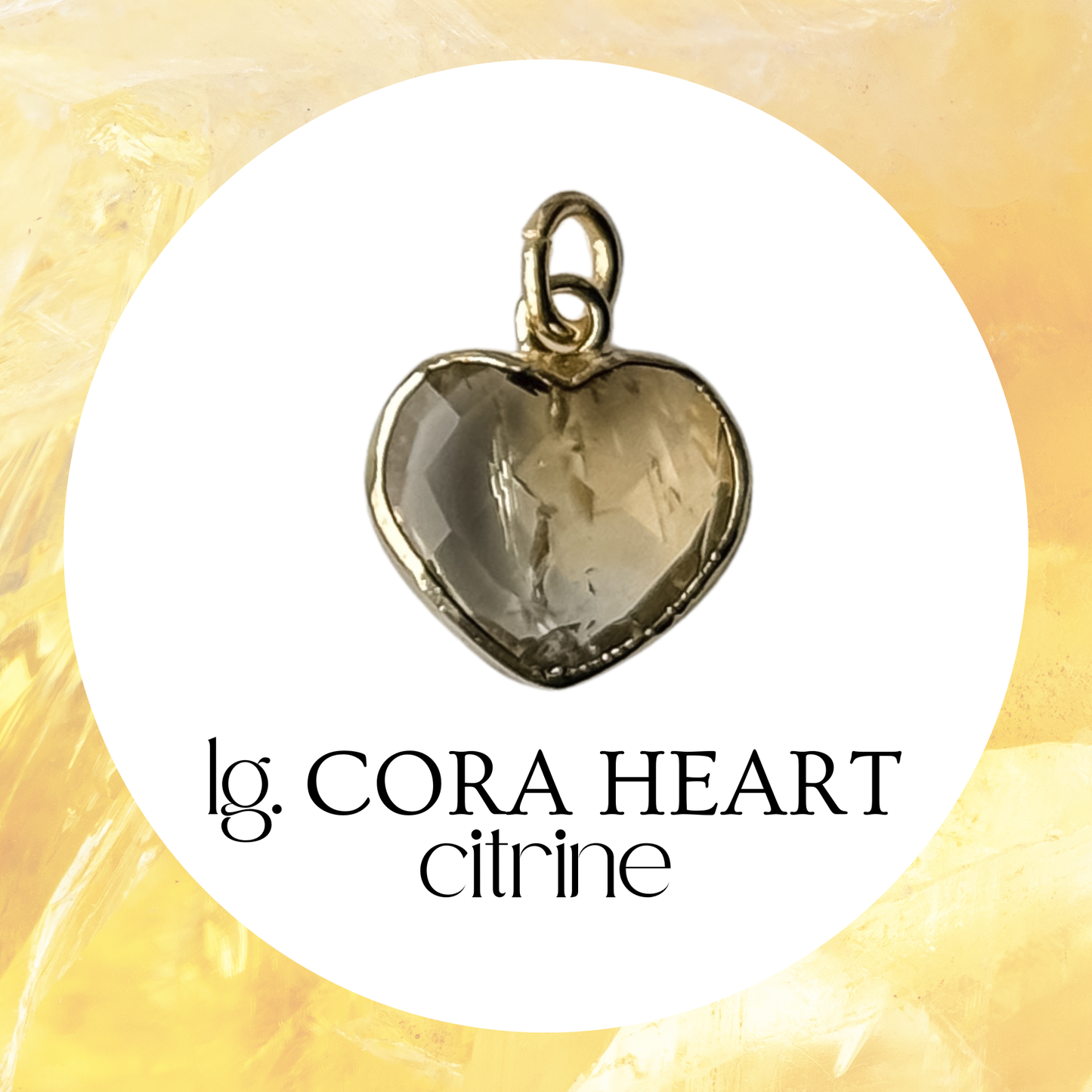 Large Cora Birthstone Heart Charm - Layer It Jewelry